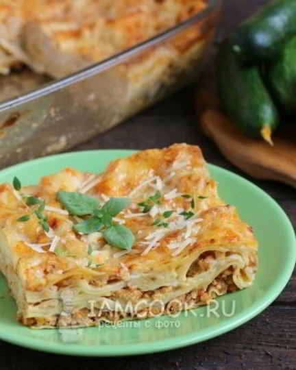 Рецепт лазаний с куриным фаршем