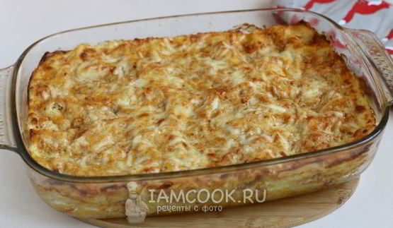 лазанья с куриным фаршем
