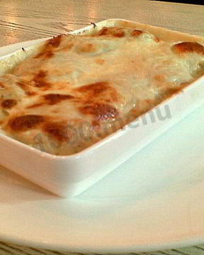 Лазанья с куриным филе и грибами