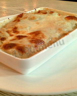 Лазанья с куриным филе и грибами