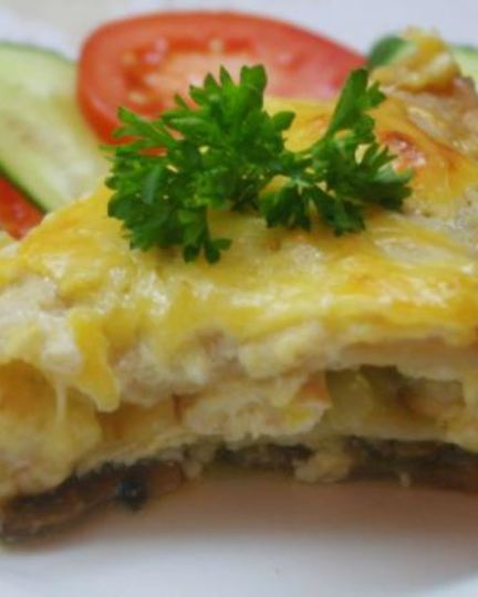 Рецепт лазаний с курицей и шампиньонами