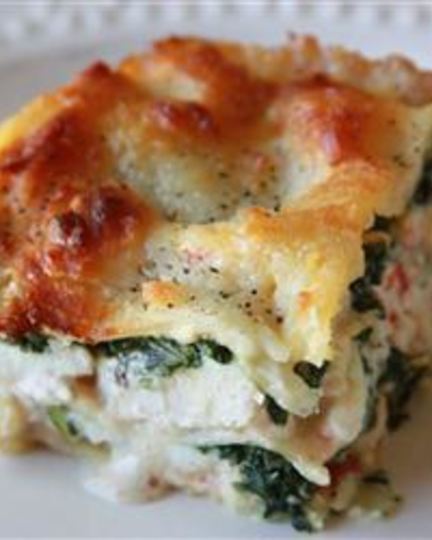 Рецепт лазаний с курицей, шпинатом и рикоттой