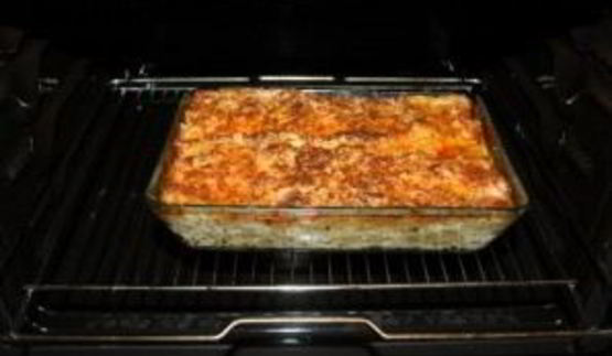 лазанья с лососем