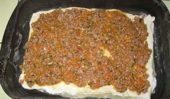 лазанья с мясным фаршем
