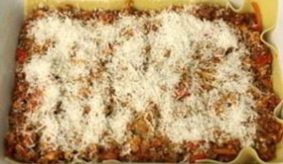 лазанья с мясом и овощами