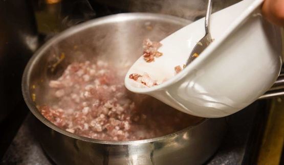 лазанья с овощами и фаршем