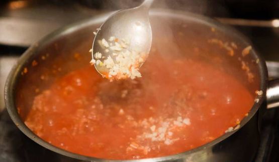 лазанья с овощами и фаршем