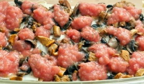 лазанья с сыром и грибами