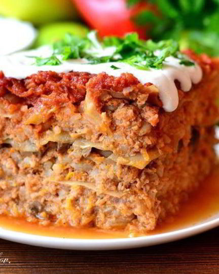 Рецепт ленивого голубца-лазаний