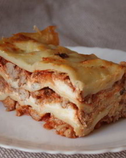 Рецепт мясная лазанья с баклажаном