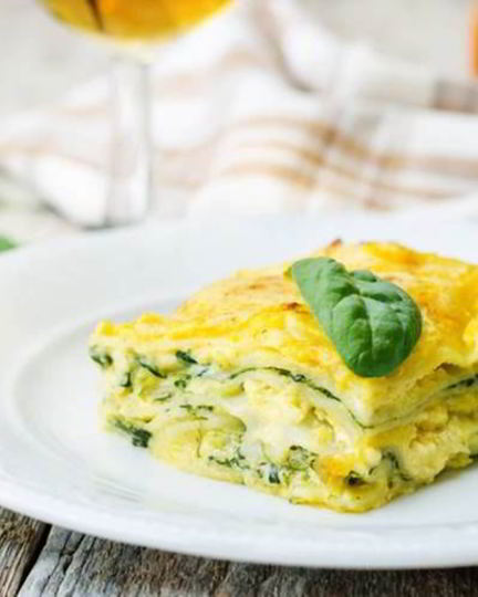 Рецепт овощной лазанья с рикоттой