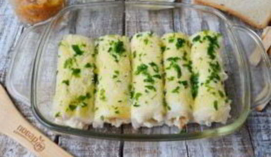 рулет лазанья в чесночном хлебе