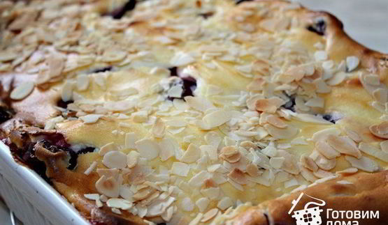 творожно-вишневый десерт лазанья