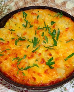 Макароны в духовке с сыром и яйцом