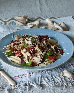 Паста с белыми грибами и сыром