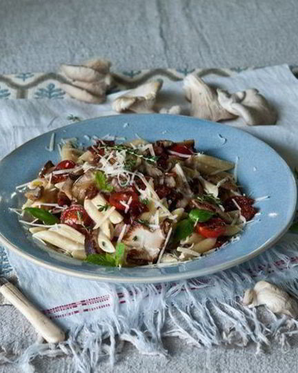 Рецепт пасты с белыми грибами и сыром