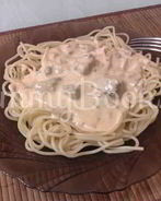 Паста с консервированным лососем