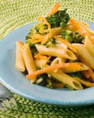Паста с овощами в сливочном соусе