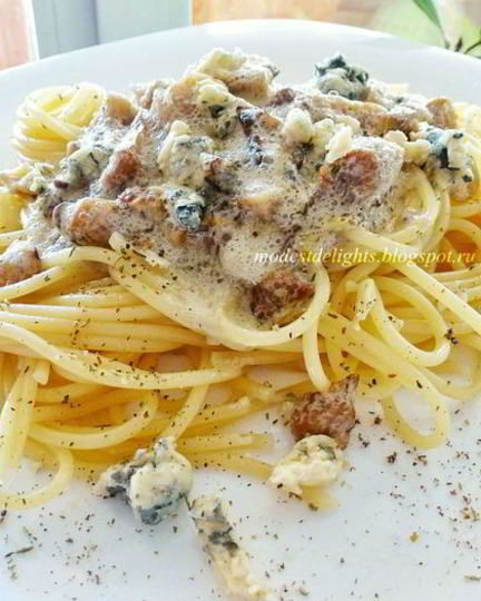 Рецепт паста с вешенками и сыром дор блю