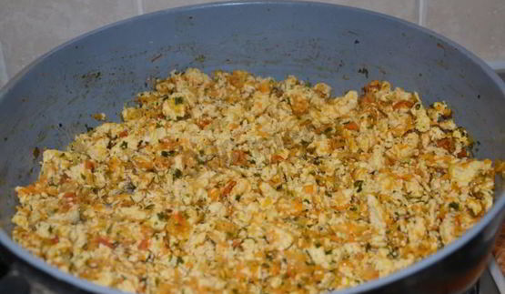 спагетти с куриным фаршем