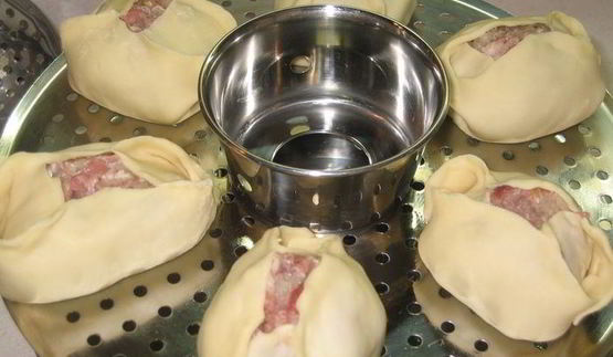 манты дружба с тройным мясом