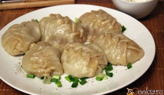 манты-косичка с мясом