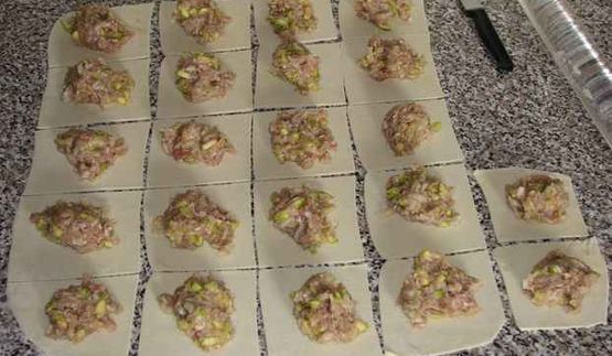 манты с кабачком