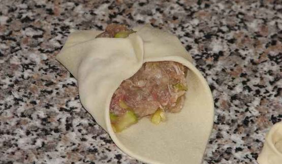 манты с кабачком