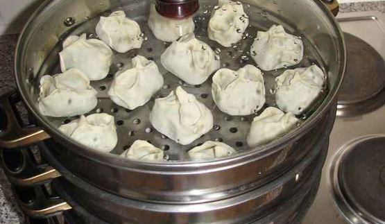 манты с кабачком