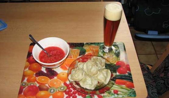 манты с кабачком