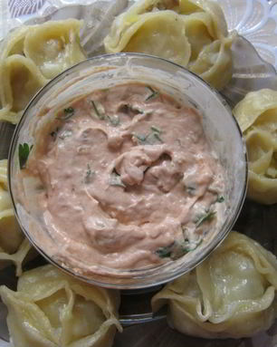 Манты с картошкой и салом