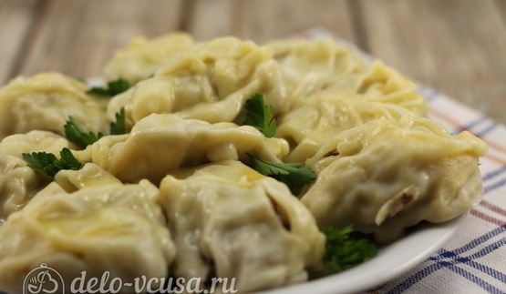 манты с мясом