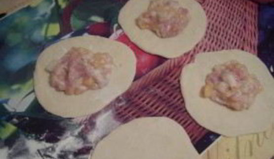 манты с тыквой и курицей