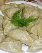 Манты с тыквой и мясом