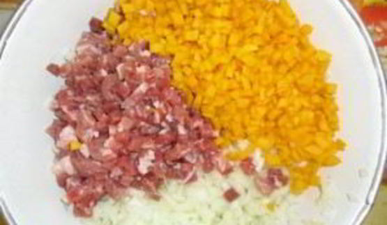 манты с тыквой и мясом