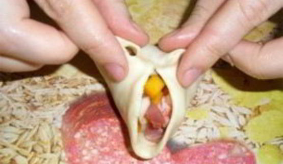 манты с тыквой и мясом