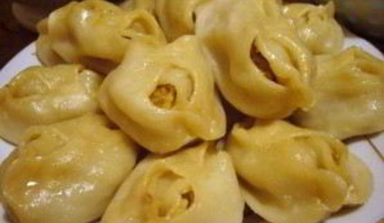 манты со свининой и тыквой