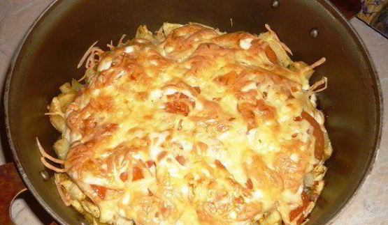 картошка по-французски с курицей