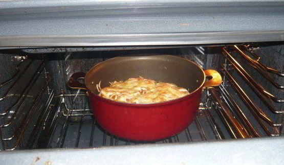 картошка по-французски с курицей