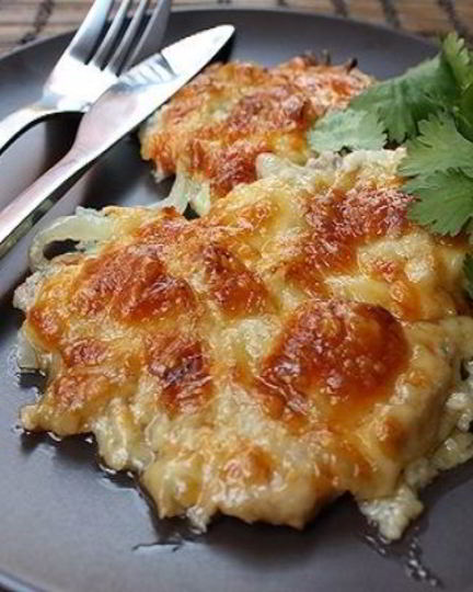 Рецепт мяса по-французски с брынзой