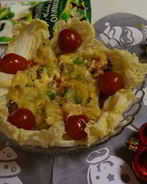 Мясо по-французски с грибами и помидорами