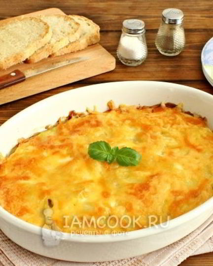 Рецепт мяса по-французски с картошкой и грибами