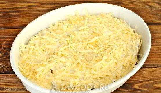 мясо по-французски с картошкой и грибами