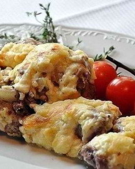 Рецепт мяса по-французски со сливками и пармезаном