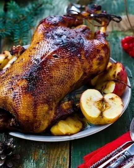 Рецепт фаршированного гуся с яблоками