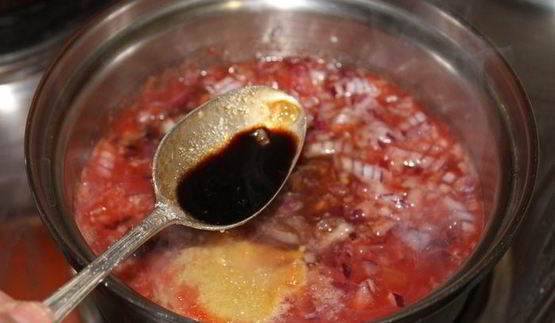 глазированная свинина с кукурузным салатом