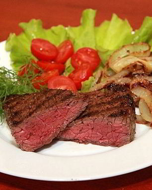 Говядина на сковороде гриль