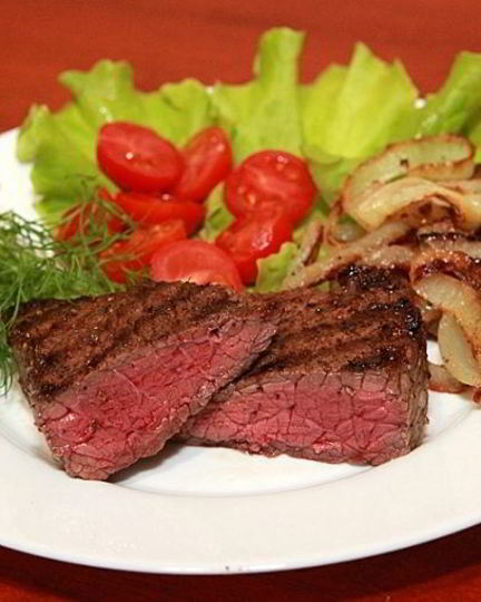 Рецепт говядины ны сковороде гриля