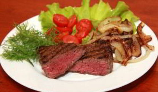 говядина на сковороде гриль