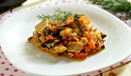 индейка с баклажанами